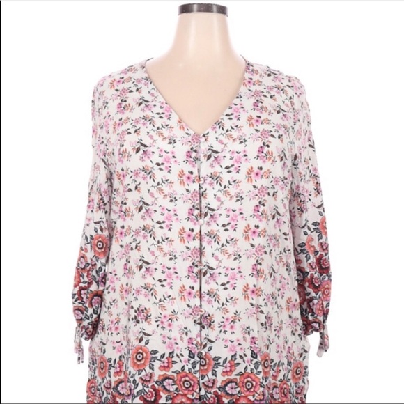 Weekend by Suzanne Betro pls size 2X floral top - Picture 7 of 7